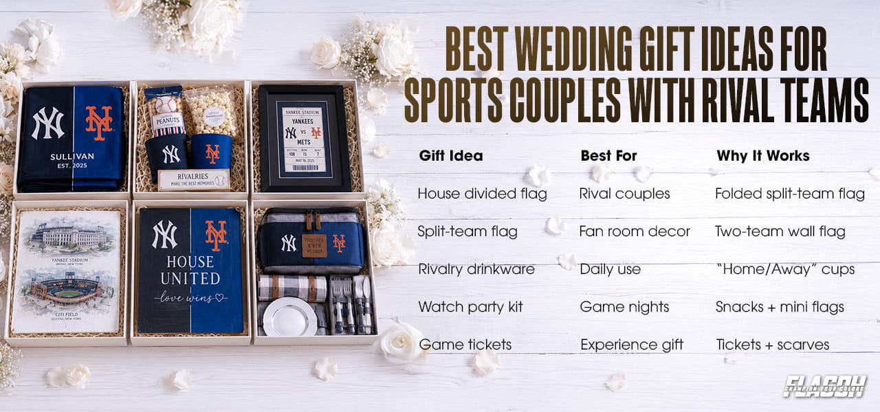 Wedding Gift Ideas for Sports Couples, Including Rival-Team Couples 5 Best Wedding Gift Ideas For Sports Couples With Rival Teams