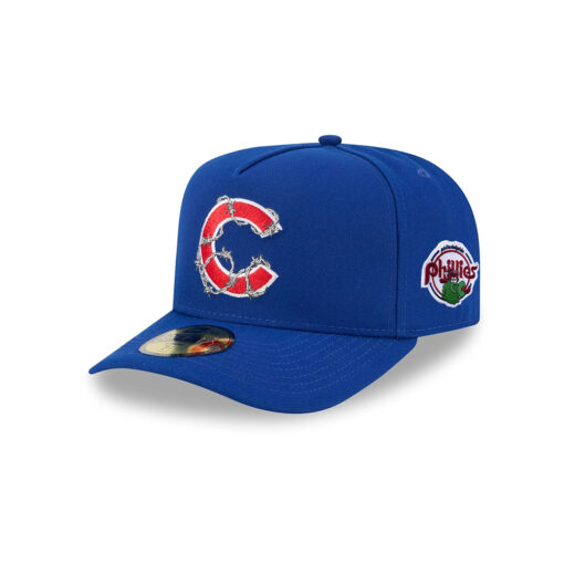 Chicago Cubs Barbed Wire Street Fitted Cap in Blue