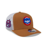 Chicago Cubs Bronze Game Day Trucker Cap in Khaki