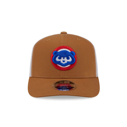 Chicago Cubs Bronze Game Day Trucker Cap in Khaki