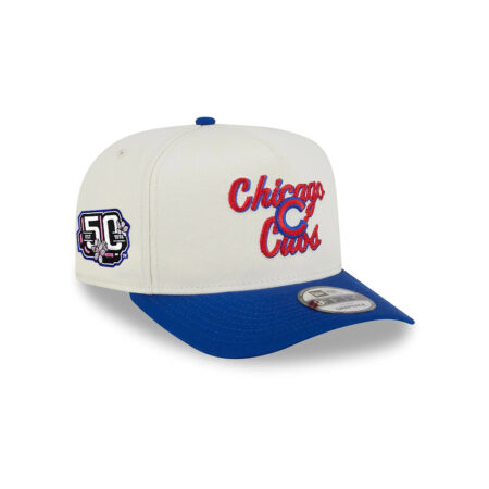 Chicago Cubs Chainstitch Fan Snapback Cap in White