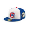 Chicago Cubs Classic Replica Fitted Cap in White Blue