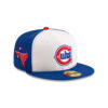 Chicago Cubs Classic Replica Fitted Cap in White Blue