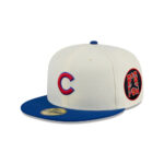 Chicago Cubs Clean Chrome Fitted Cap in White