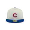 Chicago Cubs Clean Chrome Fitted Cap in White