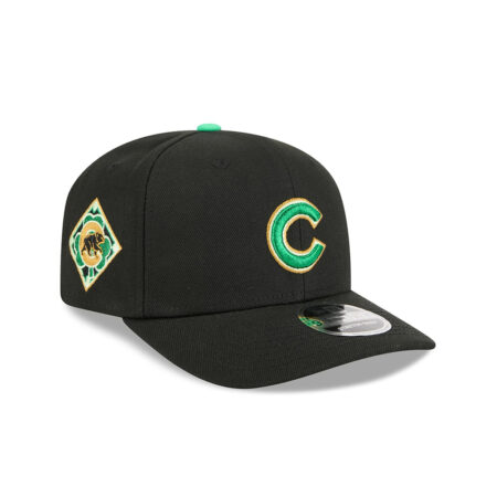 Chicago Cubs Clover Fan Stretch-Snap Cap in Black