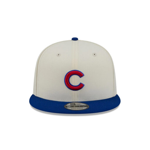 Chicago Cubs Local Script Snapback Cap in Cream