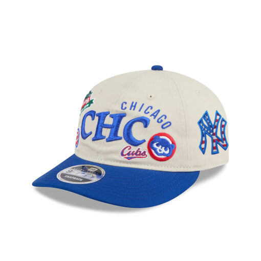 Chicago Cubs Multi-Patch Snapback in White