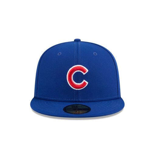 Chicago Cubs Number 42 Tribute Fitted Cap in Blue
