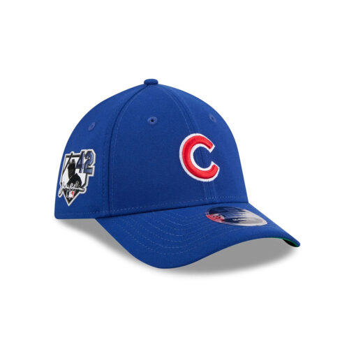 Chicago Cubs Number 42 Tribute Stretch-Fit Cap in Blue