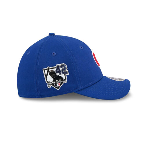 Chicago Cubs Number 42 Tribute Stretch-Fit Cap in Blue