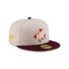 Chicago Cubs Rose Graphic Fitted Cap in Cream
