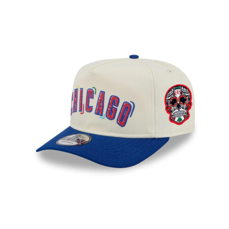 Chicago Cubs Scribble Wordmark Golfer Cap in White