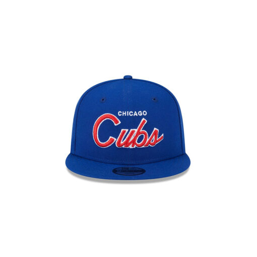 Chicago Cubs Script Fan Snapback Cap in Blue