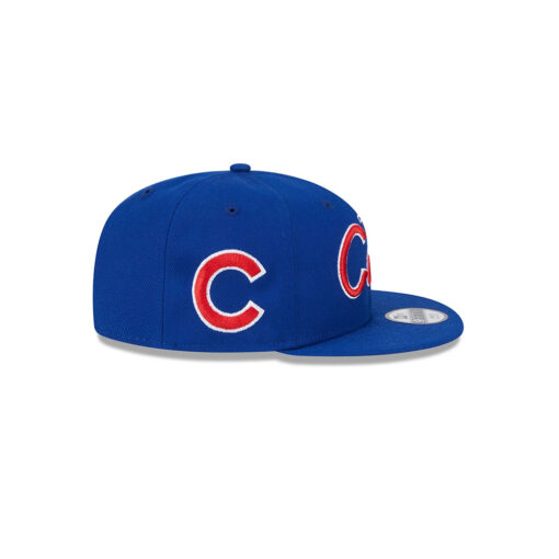 Chicago Cubs Script Fan Snapback Cap in Blue