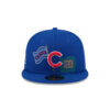 Chicago Cubs State Outline Fitted Cap in Blue
