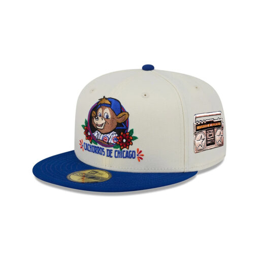 Chicago Cubs Sugar Skull Fan Fitted Cap in Cream Chicago Cubs Sugar Skull Fan Fitted Cap in Cream