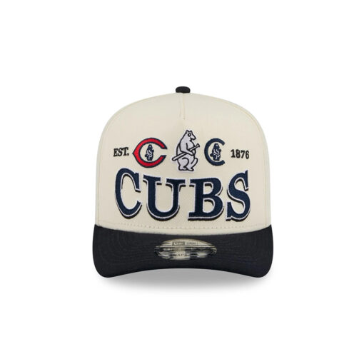 Chicago Cubs Triple Mark Snapback Cap in Chrome White