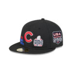 Chicago Cubs Trophy Wordmark Fitted Cap in Black