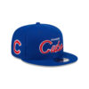 Chicago Cubs Wordmark Fan Snapback Cap in Blue