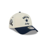 Dallas Cowboys Arched Logo Snapback Cap in Chrome White