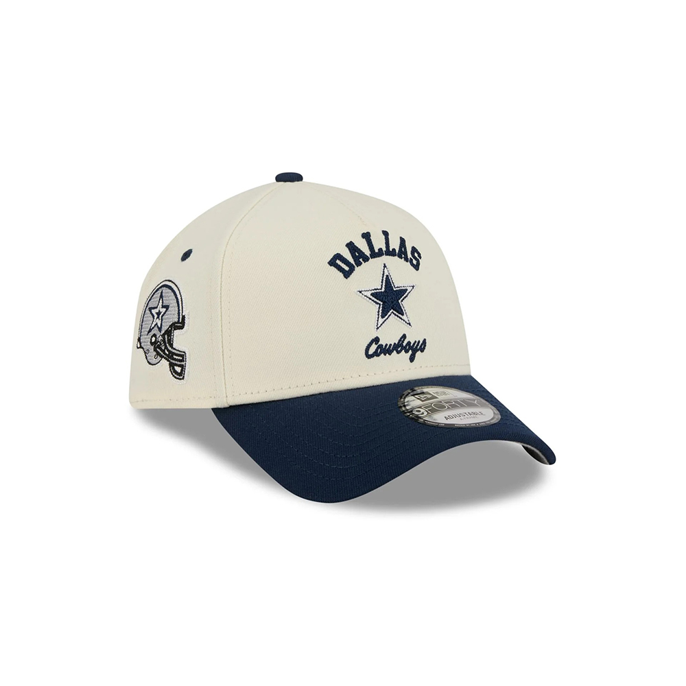 Dallas Cowboys Arched Logo Snapback Cap in Chrome White Dallas Cowboys Arched Logo Snapback Cap in Chrome White