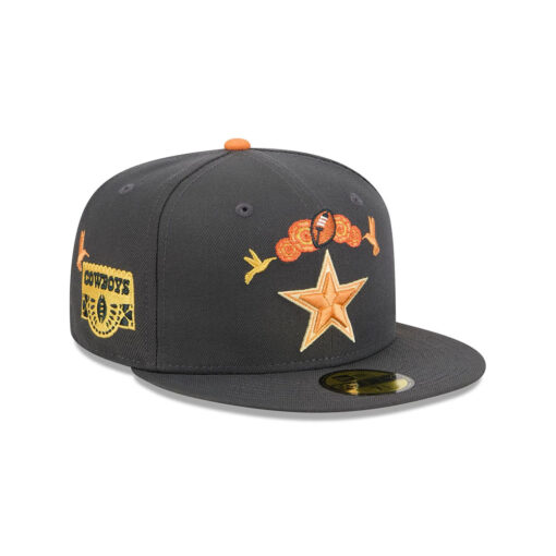 Dallas Cowboys Day of the Dead Fitted Cap in Graphite Dallas Cowboys Day of the Dead Fitted Cap in Graphite