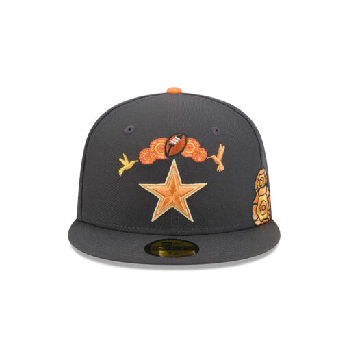 Dallas Cowboys Day of the Dead Fitted Cap in Graphite Dallas Cowboys Day of the Dead Fitted Cap in Graphite