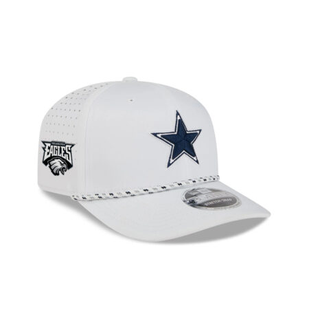 Dallas Cowboys Performance Rope Stretch-Snap Cap in Optic White