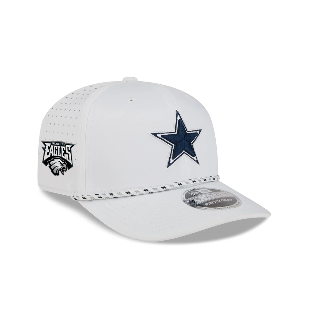 Dallas Cowboys Performance Rope Stretch-Snap Cap in Optic White Dallas Cowboys Performance Rope Stretch-Snap Cap in Optic White