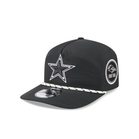 Dallas Cowboys Rope Snapback Cap in Black and White