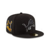 Detroit Lions Classic Snapback Cap in Black and White