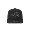 Detroit Lions Contrast Logo Side Patch Snapback Cap in Black