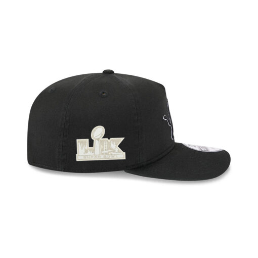 Detroit Lions Contrast Logo Side Patch Snapback Cap in Black