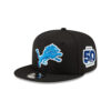 Detroit Lions Fitted Cap in Black and White