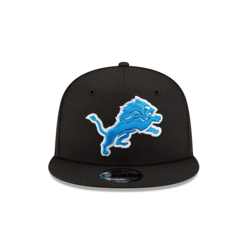 Detroit Lions Fitted Cap in Black and White