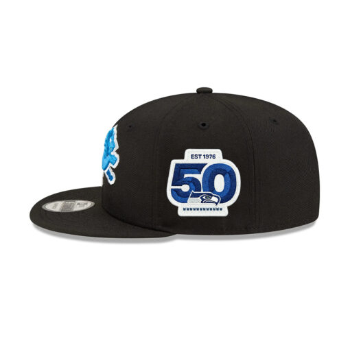 Detroit Lions Fitted Cap in Black and White