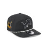 Detroit Lions Rope Snapback Cap in Black and White