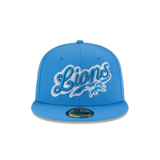 Detroit Lions Script Logo Fitted Cap