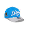 Detroit Lions Script Logo Rope Side Patch Snapback Cap in Blue and White