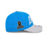 Detroit Lions Script Logo Rope Side Patch Snapback Cap in Blue and White