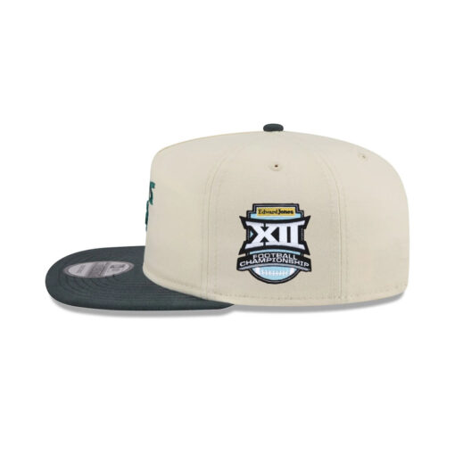 Detroit Lions Shamrock Wordmark Side Patch Snapback Cap in Cream and Green