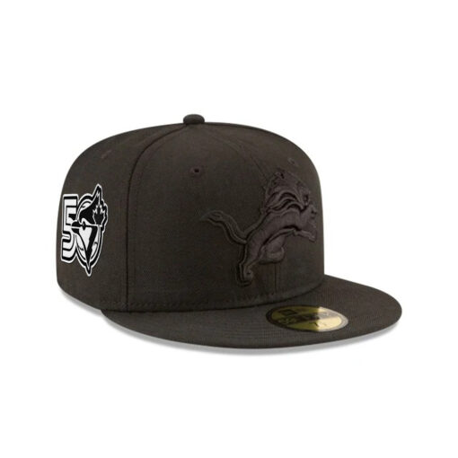 Detroit Lions Tonal Fitted Cap in Black