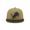 Detroit Lions Tonal Lion Oval Side Patch Trucker Cap in Olive