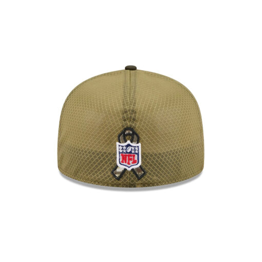 Detroit Lions Tonal Lion Oval Side Patch Trucker Cap in Olive