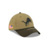 Detroit Lions Tonal Lion Rope Fitted Cap in Khaki and Olive