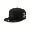 Kansas City Chiefs Basic Snapback Cap in Black on Black