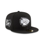 Kansas City Chiefs Fitted Cap in Black and White