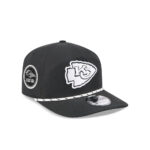 Kansas City Chiefs Black and White Rope Snapback Cap in Black and White