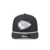 Kansas City Chiefs Black and White Rope Snapback Cap in Black and White